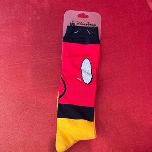 Disney Parks Mickey Mouse adult Socks - Red, Black, and Yellow